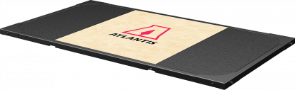 Platform with hardwood surface