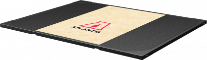 Platform with hardwood surface