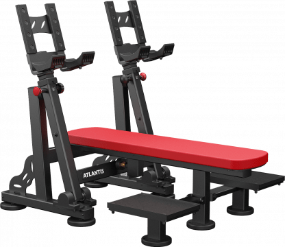 Flat dumbbell bench with pivots